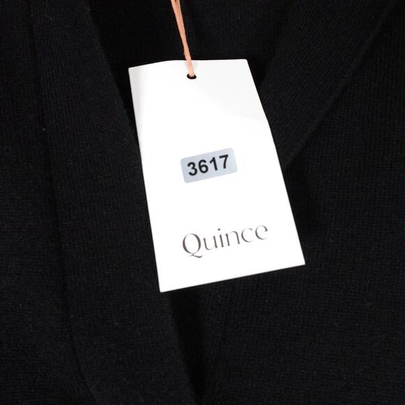 New Quince Women’s Mongolian Cashmere Polo Sweater Size Small Black 3617 - Picture 7 of 12